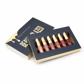 6pcs/set Liquid Lipstick Lip Gloss Professional Lip Makeup Tool Kit Velvet Matte Moisturizing Hydrating Nutritious Cosmetics