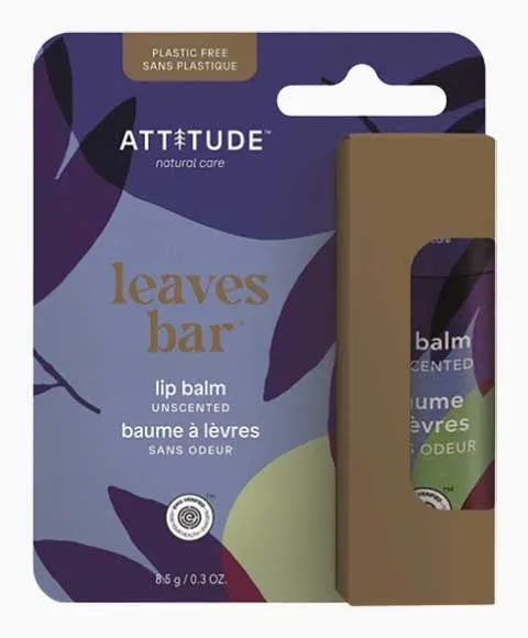 Attitude Plastic-Free Unscented Lip Balm Enriched With Olive Oil 8.5g