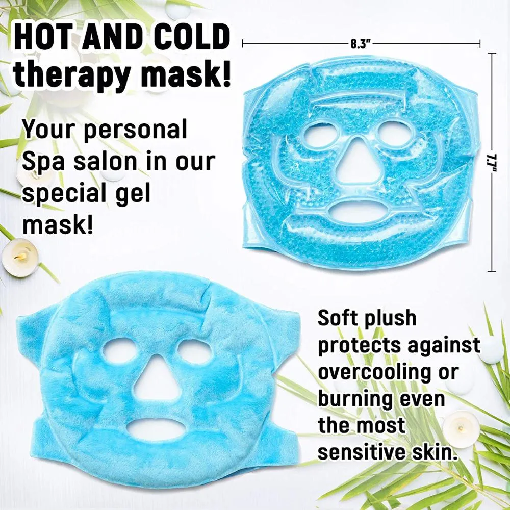 Cold Facial Gel Mask Cooling Ice Pack for Face, Eyes, Great Hot Cold Therapy