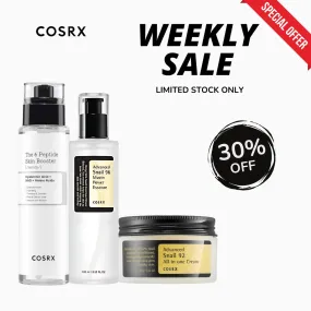 COSRX Bundle Skin Booster Serum, Advanced Snail 96 Essence, All in one Cream Set