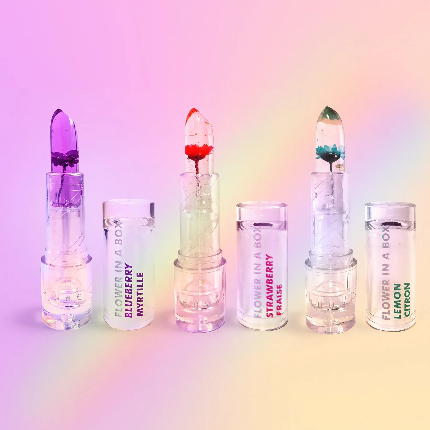 Inuwet Flower in a Box / Ph React / Strawberry / Pink