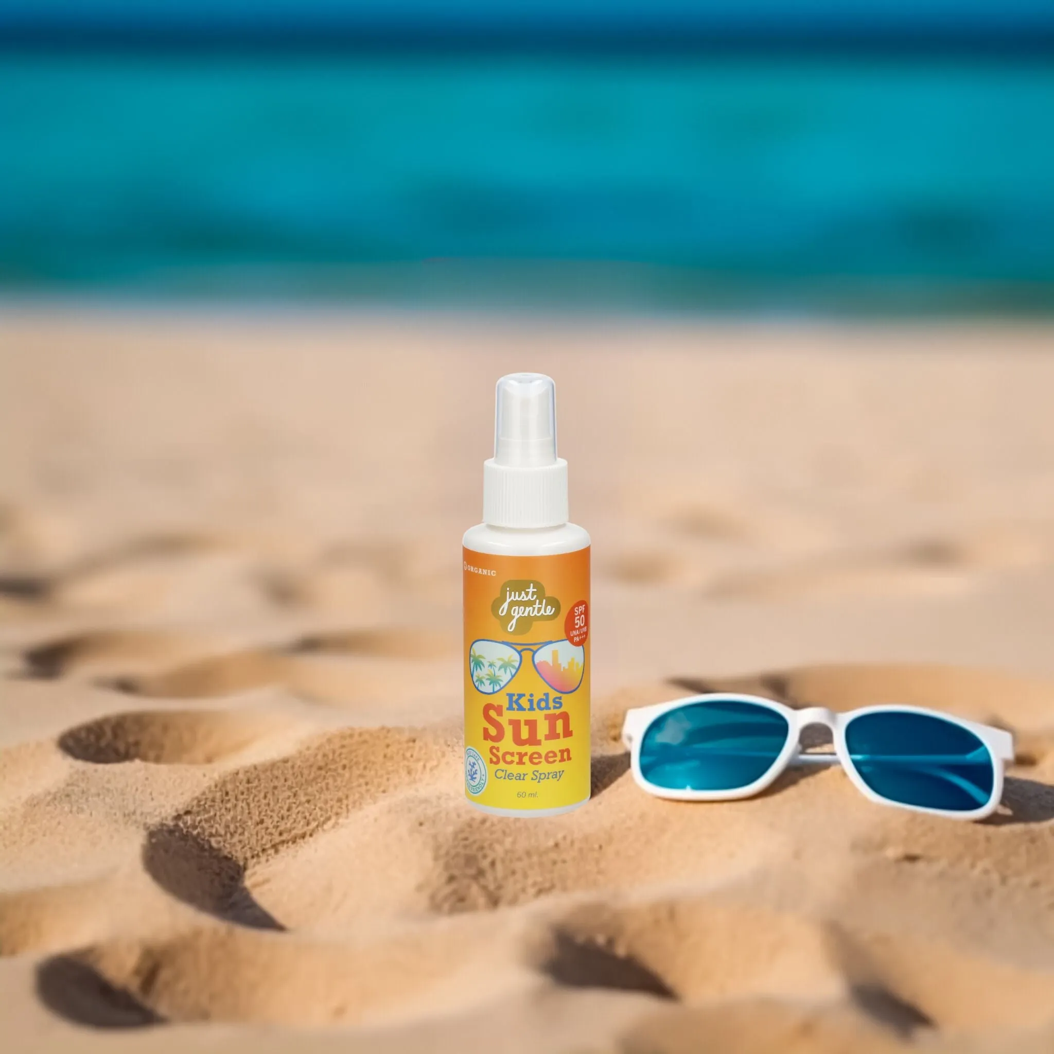 Just Gentle Kids Sunscreen Spray - SPF 50/UVA - Non Nano Mineral Based Formula