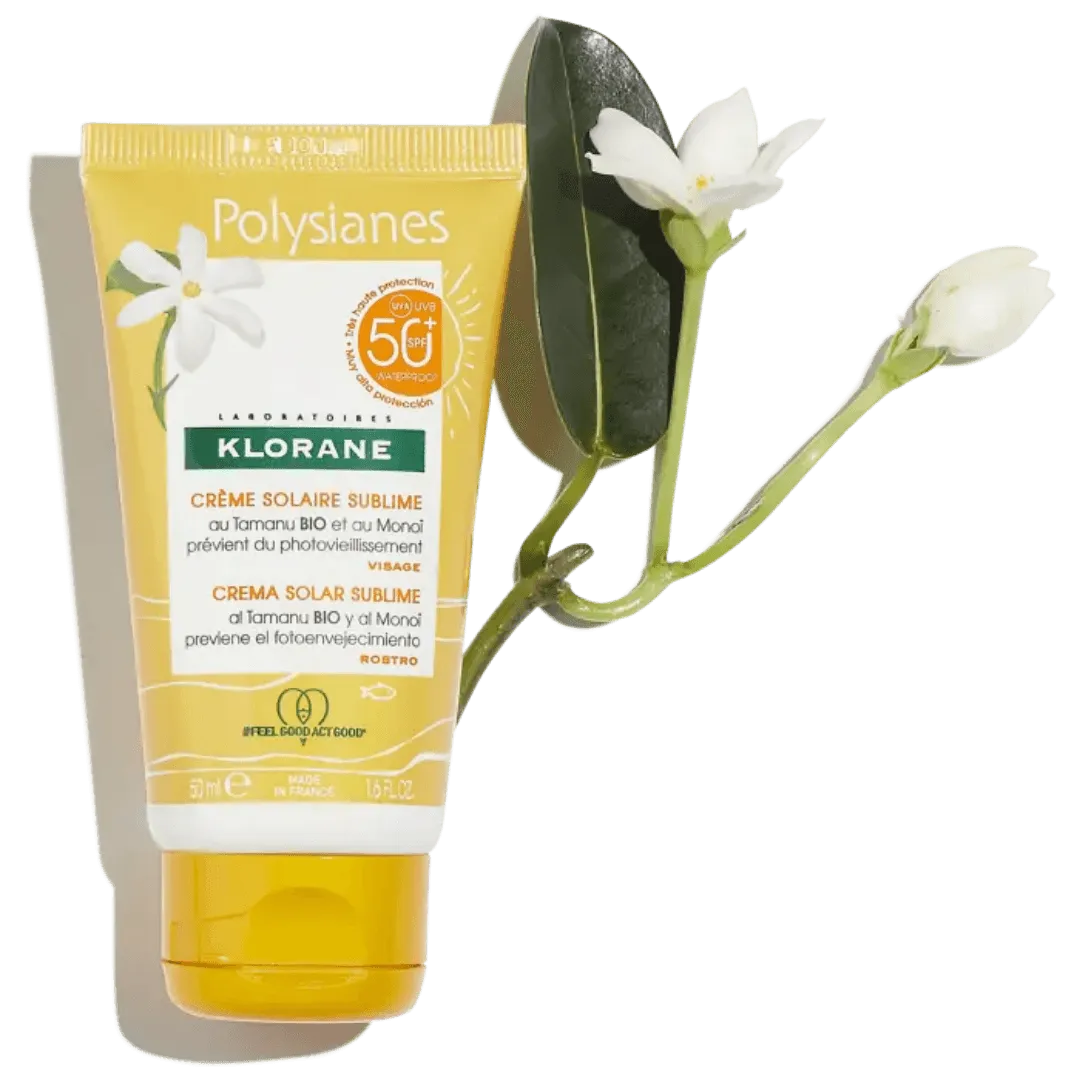 Klorane Polysiane Sublimating Sun Cream SPF 50  with organic Tamanu & Monoi Face 50 ml