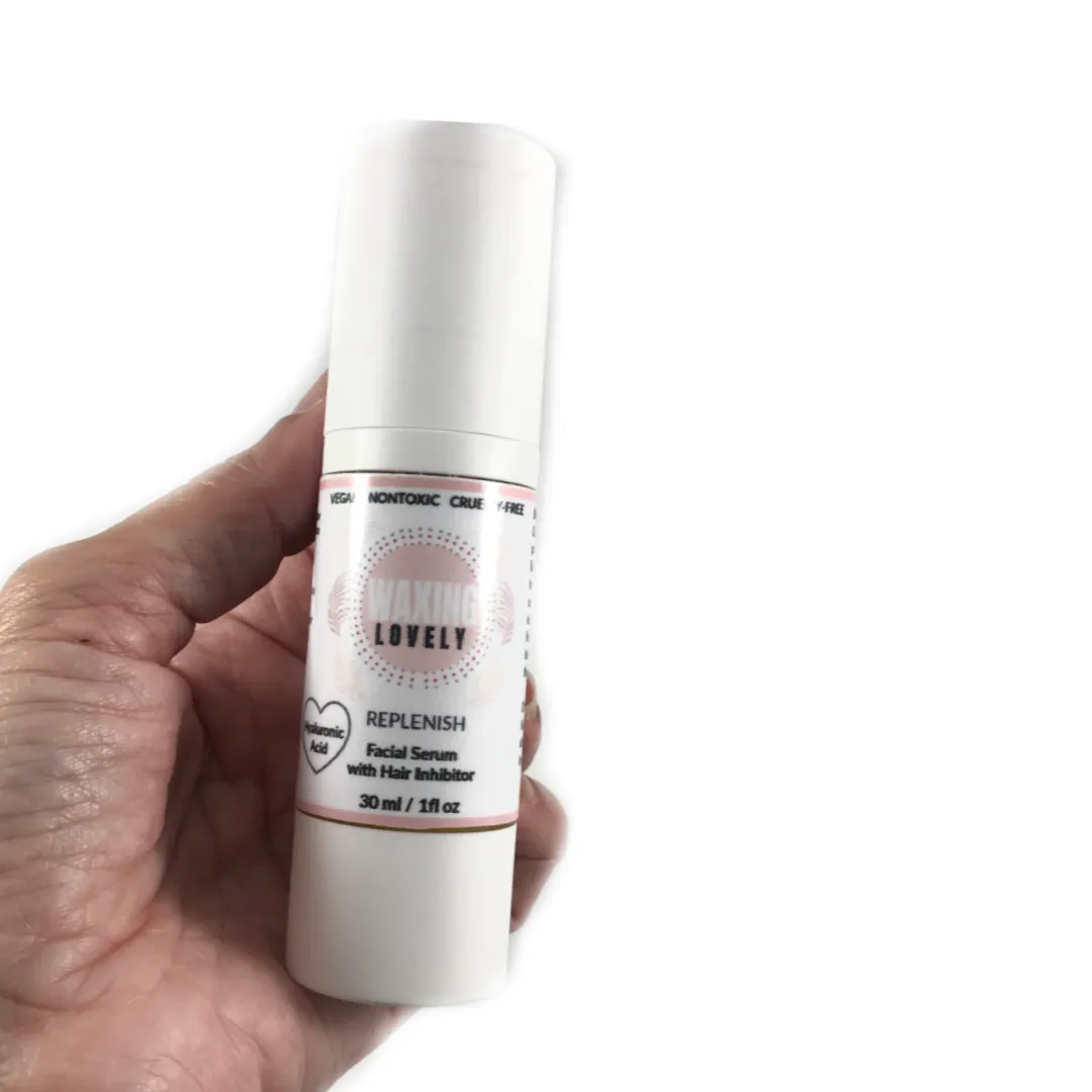 POST WAX  REPLENISH FACIAL SERUM WITH HAIR INHIBITOR  1 oz - 6WP