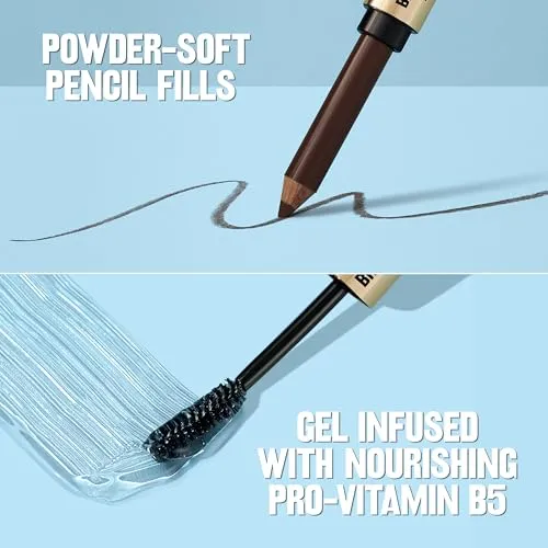 Revlon ColorStay Brow Fantasy, All In One Eyebrow Powder Pencil with Shaping Clear Gel, Gel Infused with Panthenol, Smudge-proof, 16HR Visibly Full Brows, 104 Dark Brown