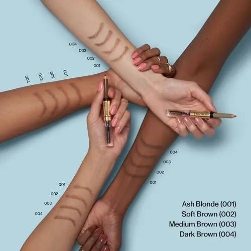 Revlon ColorStay Brow Fantasy, All In One Eyebrow Powder Pencil with Shaping Clear Gel, Gel Infused with Panthenol, Smudge-proof, 16HR Visibly Full Brows, 104 Dark Brown
