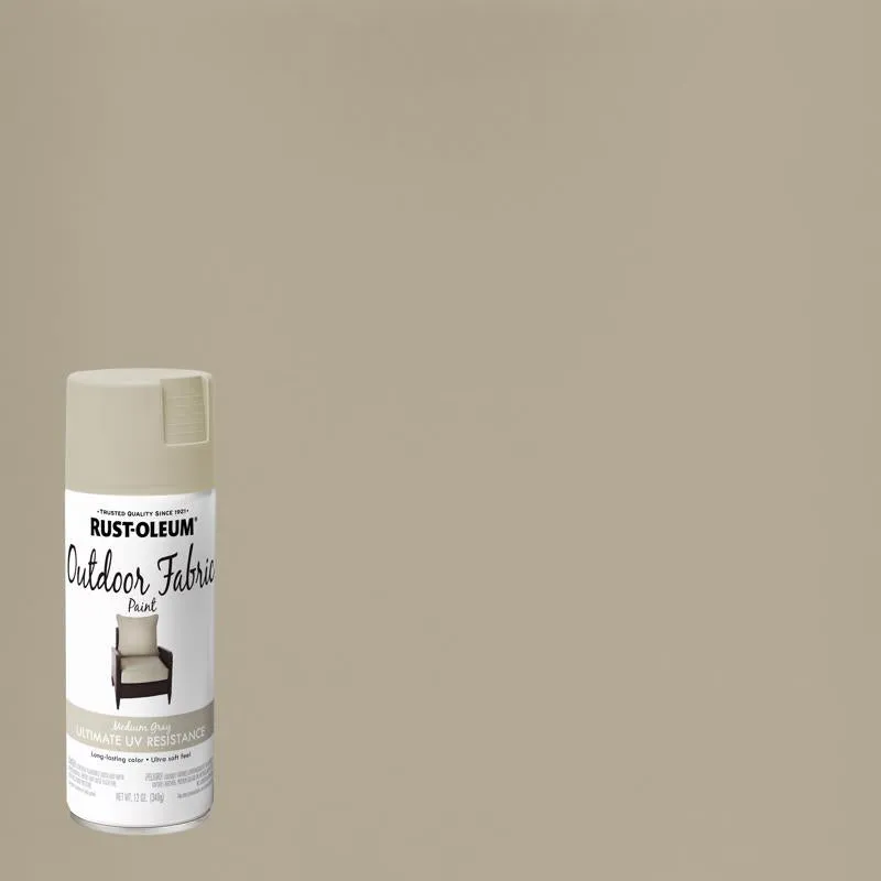 Rust-Oleum Flat Medium Gray Fabric Spray Paint 12 oz
