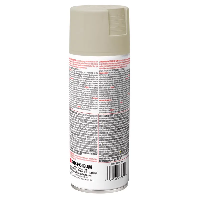Rust-Oleum Flat Medium Gray Fabric Spray Paint 12 oz