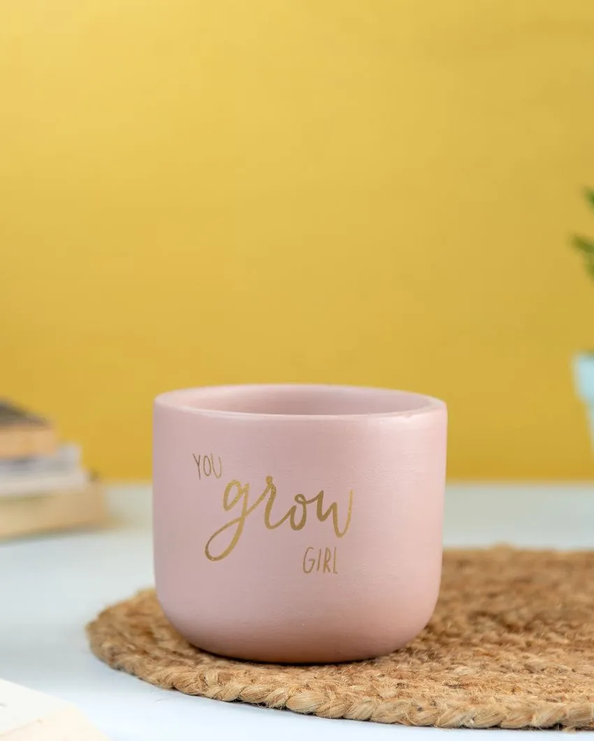 You Grow Girl Terracotta Planter | 5 x 4 inches