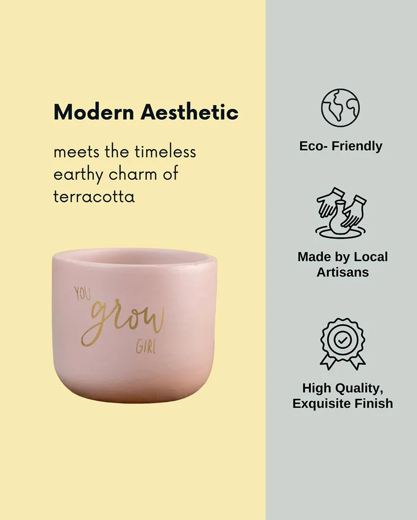 You Grow Girl Terracotta Planter | 5 x 4 inches
