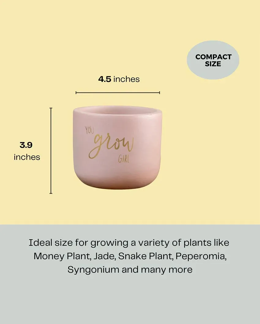 You Grow Girl Terracotta Planter | 5 x 4 inches